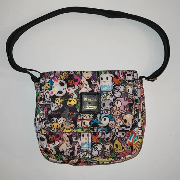 LeSportsac Gray Tokidoki Crossbody Sling Bag Lesportsac Tokidoki Crossbody Grey Purse Unicornio-Citta  main image 4